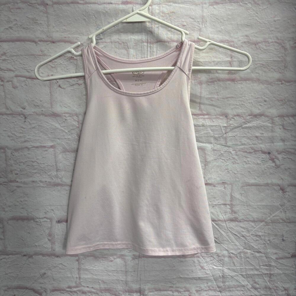 Athletic Works Pink Girls Medium (7/8) Racerback Tank Top